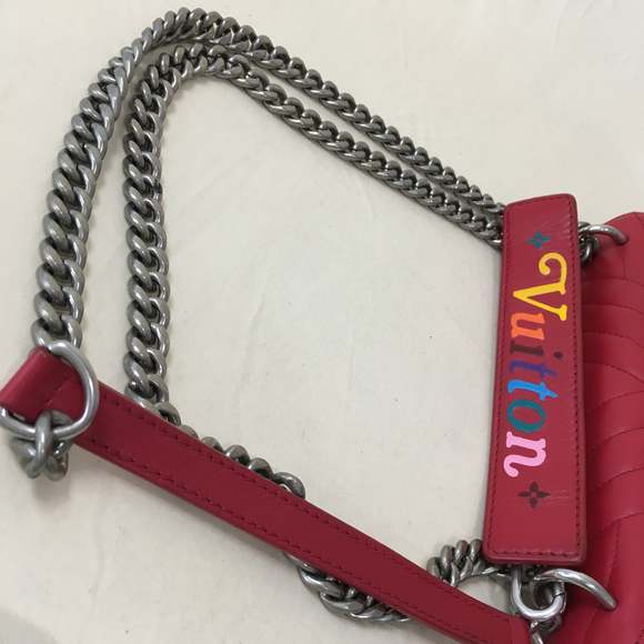 Louis Vuitton Red New Wave Chain 2Ways Bag Sku# 58483 - Picture 6 of 9